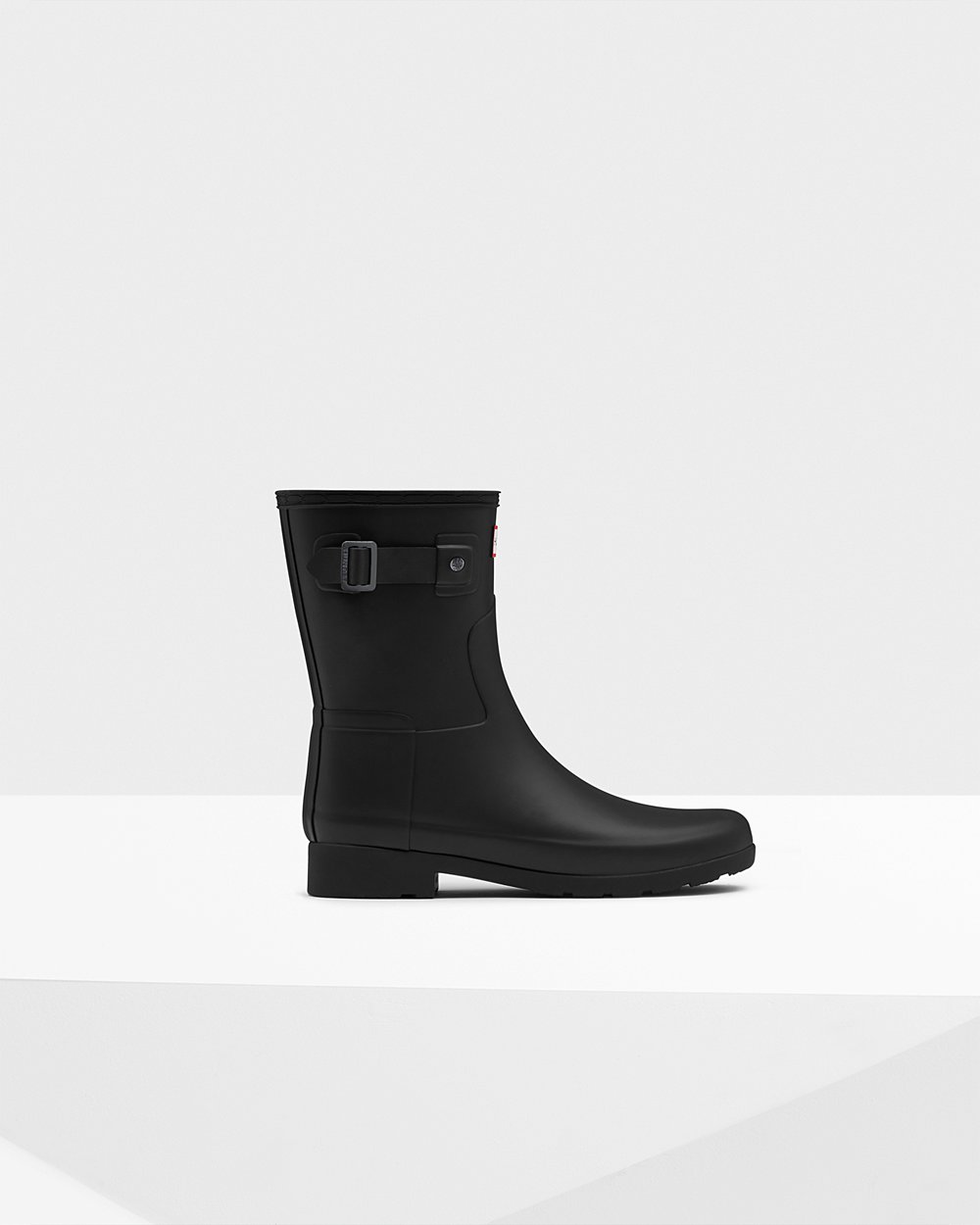 Womens Hunter Refined Slim Fit - Short Rain Boots Black - 5410-CPJEW